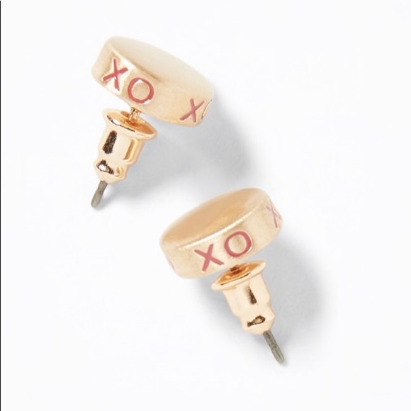 Old Navy Jewelry - “XO” Disk Stud Earrings